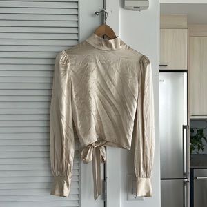 Reformation Backless silky top